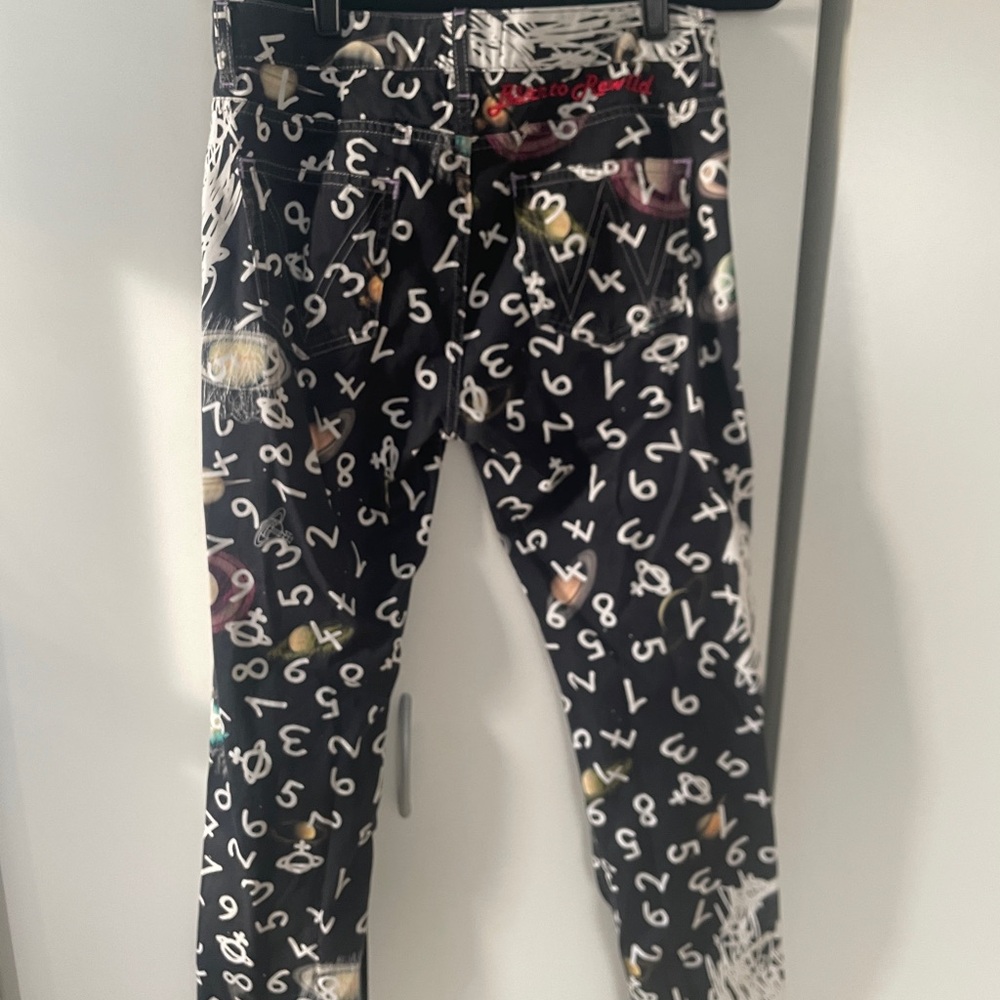 Vivienne Westwood Black Planets and Numbers Print Pants - Picture 3 of 6